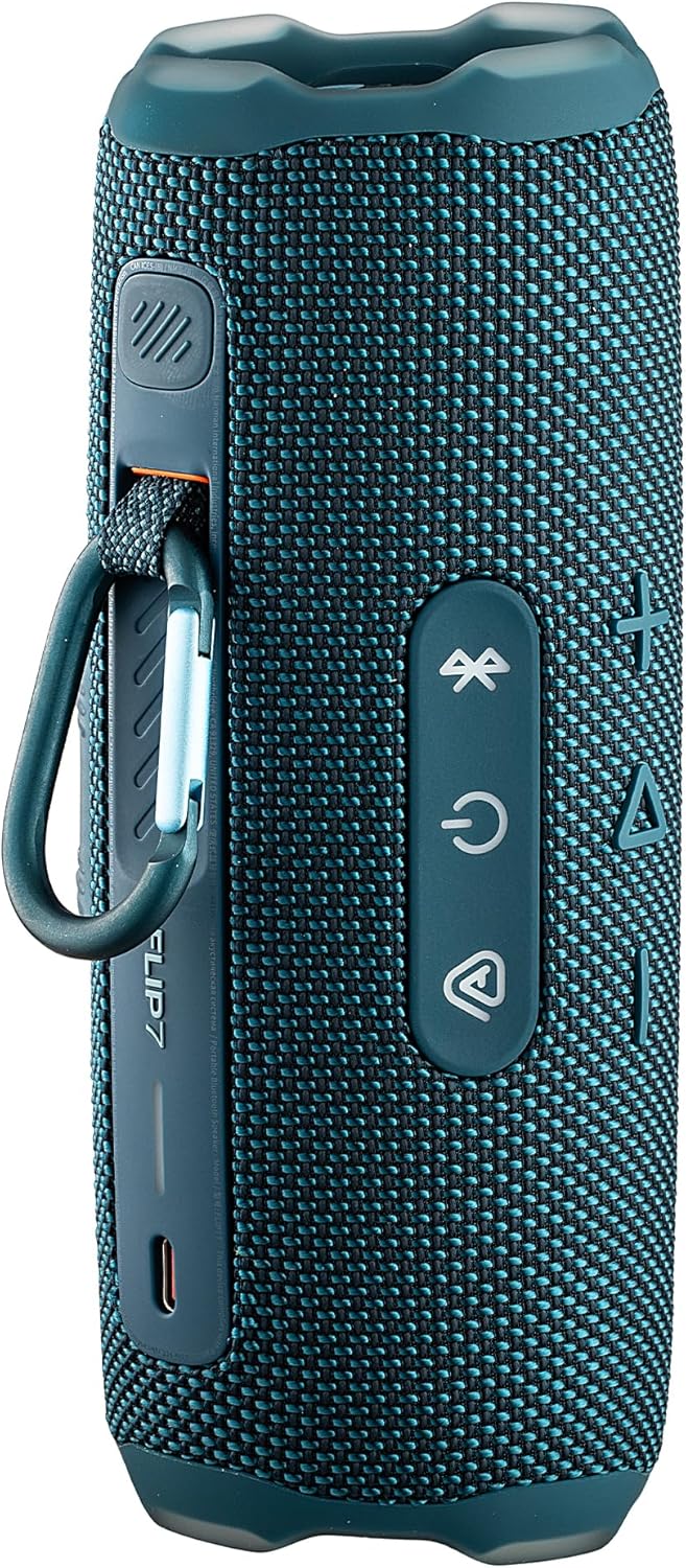 JBL FLIP 7 (Blue) Waterproof Portable Speaker Bundle with X-Halo Hardcase (Black) - Image 4