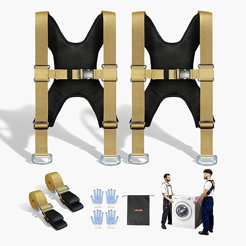 VEVOR Correas móviles, soporta hasta 1000 libras, sistema de elevación y movimiento para 2 personas con 2 arnés y 2 correas de carga, elevación