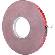 CloudBuyer Double Sided Tape,Mounting Adhesive Tape Heavy Duty,Waterproof Foam Tape, LED Strip Lights, Home Decor, Office Decor 0.47In x 108 Ft, Black