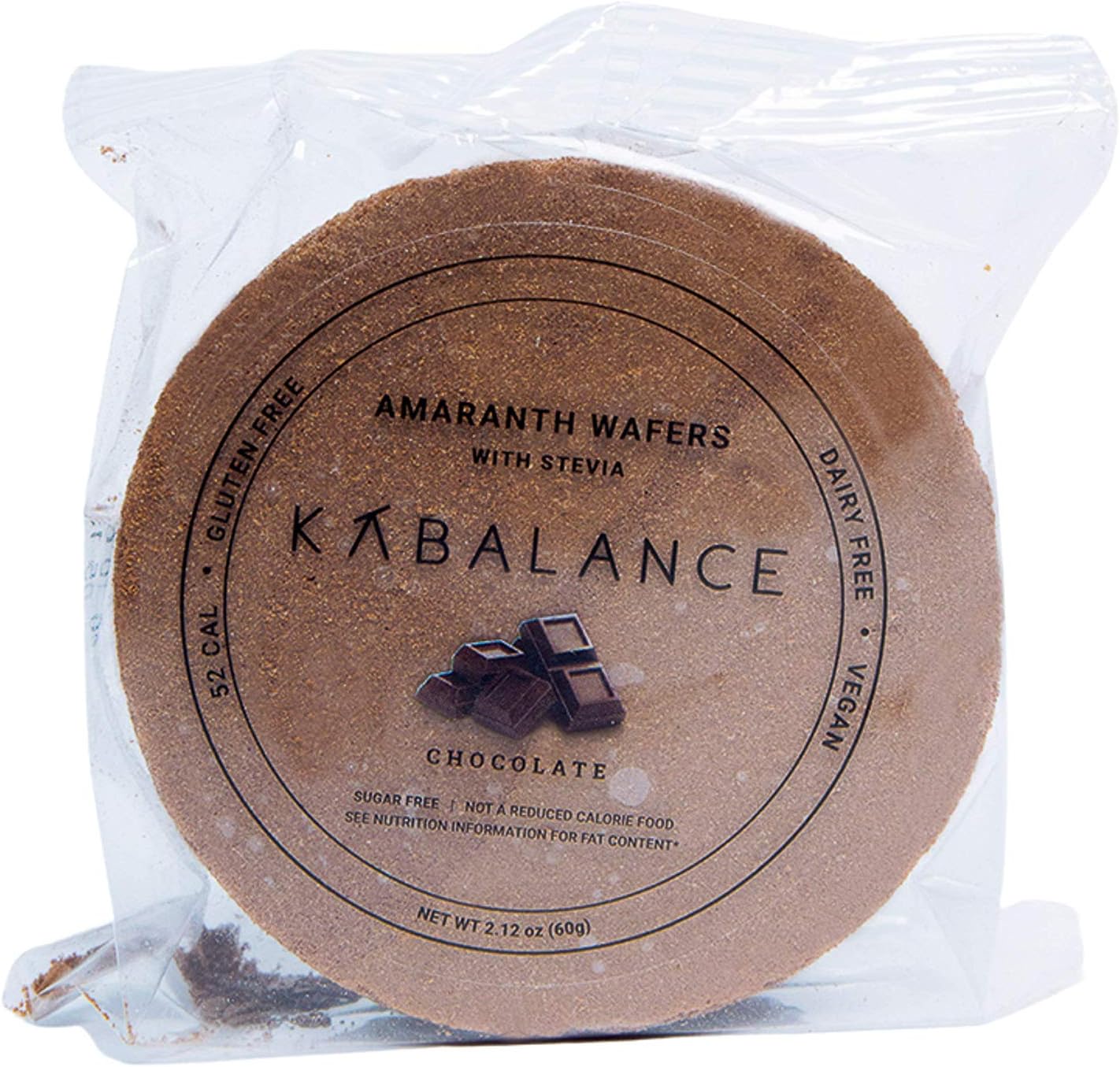 KABALANCE Amaranth Healthy Wafers/Obleas | CHOCOLATE | 8 Packs of 50 Wafers each (60g) | Best Snack For Your Everyday Life | 52 Calories per package | NO SUGAR ADDED - VEGAN - GLUTEN FREE