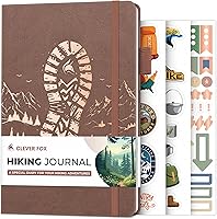 Clever Fox Hiking Journal - Premium Log Book for Hikers & Campers | 59-Page Adventure Tracker, Vegan Leather (Dark Terracotta)