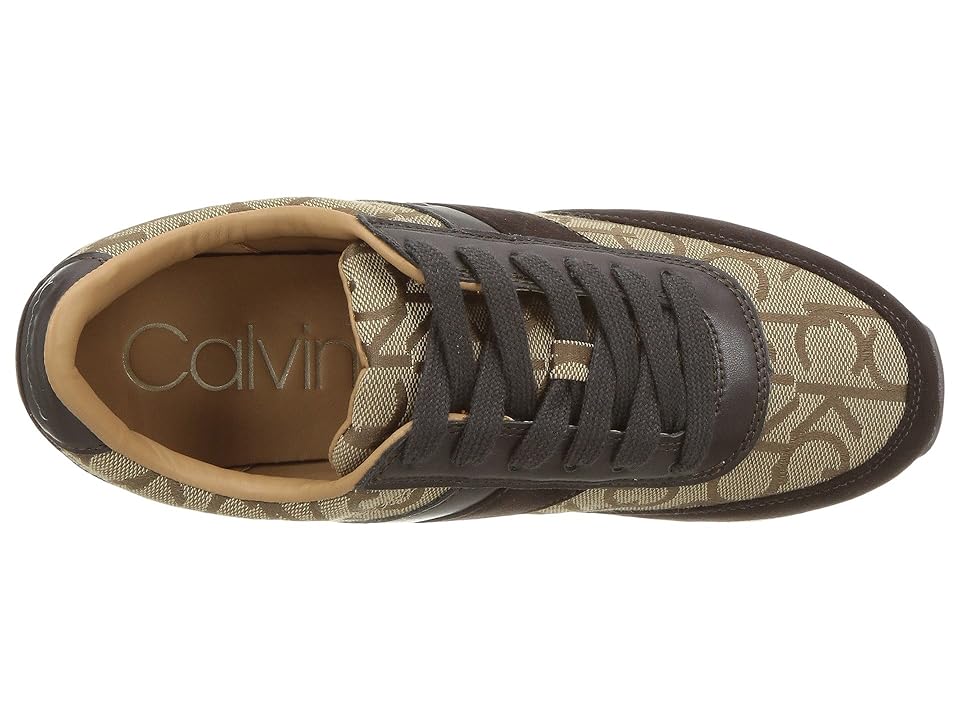 

Calvin Klein Tea CK Logo (New Khaki/Espresso) Women's Shoes, Multi