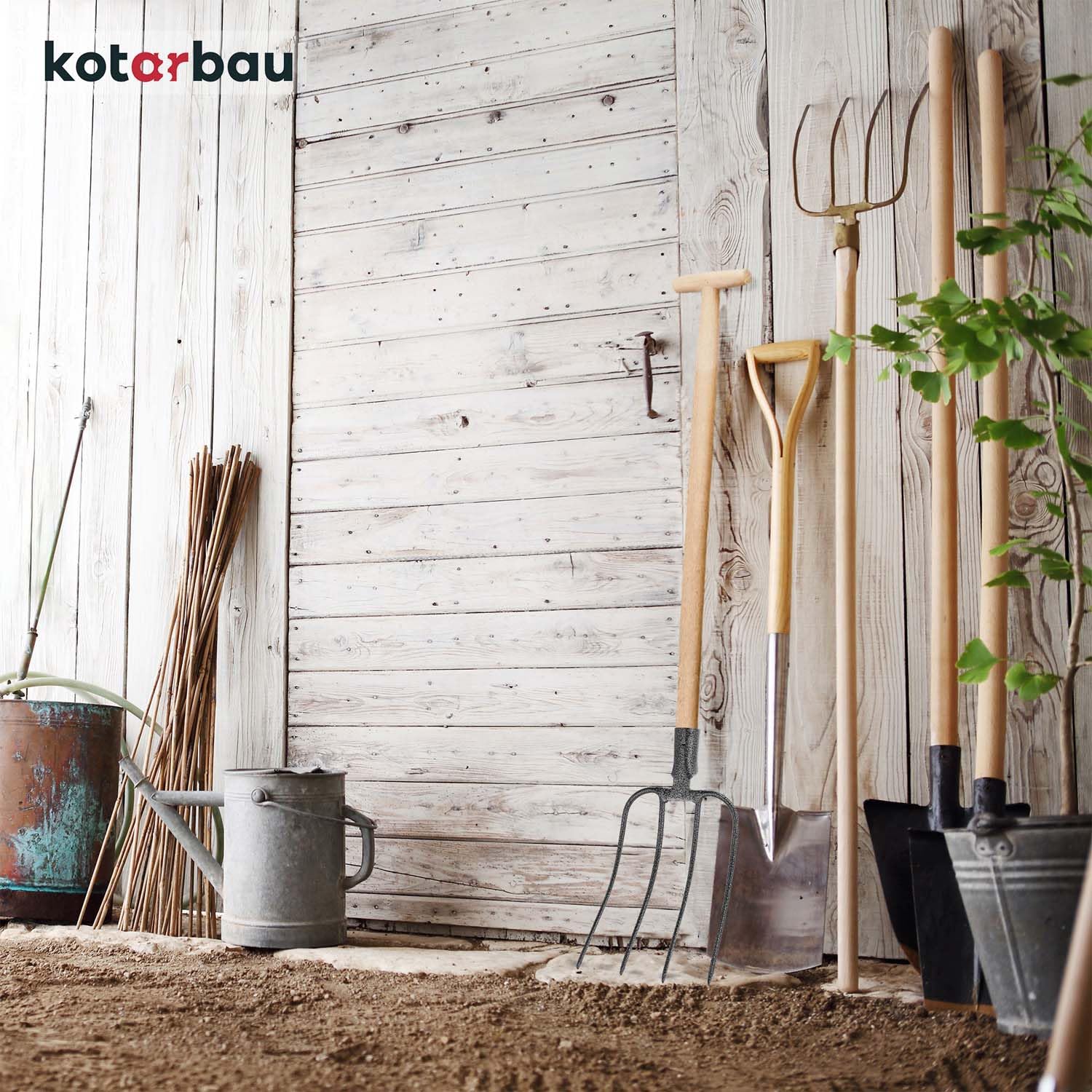 KOTARBAU® Fourche pour fumier Fourche à pommes de terre Fourche bêche Fourche à foin 4 dents Fourche à pommes de terre 4 dents