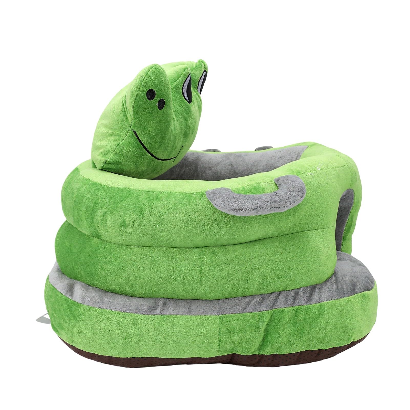 Alomejor Seggiolino per Bambini in Peluche con Adorabile Disegno di Animali dei Cartoni Animati per Esercitarsi in una Seduta per Neonati e Bambini Piccoli (GREEN)