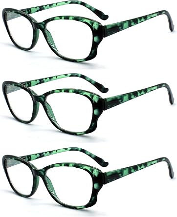 3 Pack Stylish Cat Eye Style Reading Glasses for Women