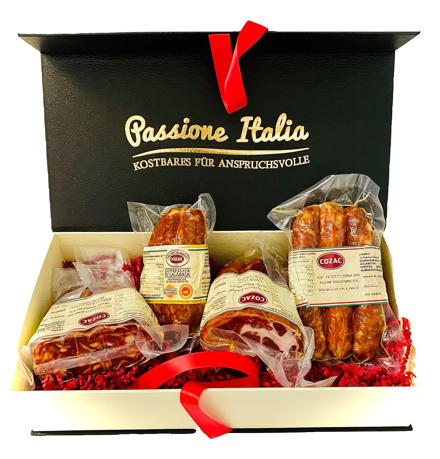 Geschenkkiste "Salumi di Calabria" Piccante Wurstspezialitäten