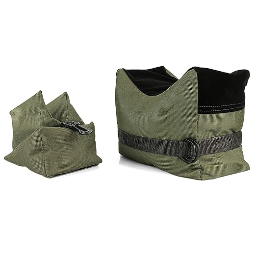 Twod Outdoor Shooting Rest Bags Target Sports Shooting Bench Rest Front & Rear Support SandBag Stand Holders for Gun Rifle Shooting Hunting Photography - Unfilled