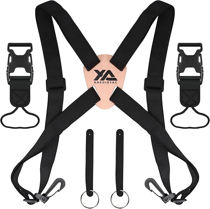 Xaegistac Binocular Harness Strap Adjustable and Deluxe Binoculars Harness for