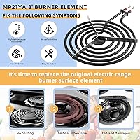 Vista 5 de AMI PARTS MP21YA Electric Range Burner Surface Element (8 Inch) Compatible with Whirl-pool May-tag Ken-more Stove Burner Surface Element