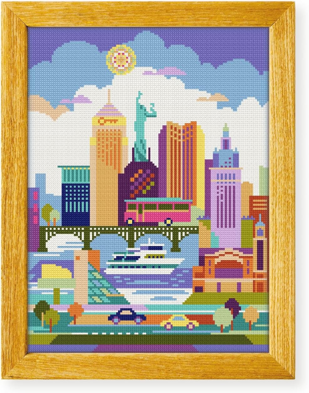 Awesome Pattern Studio Cleveland USA DS330, Diamond Painting Kit, Diamond Art Kits for Adults, Full Drill 5D Diamond Dots Kits. All Items Included.