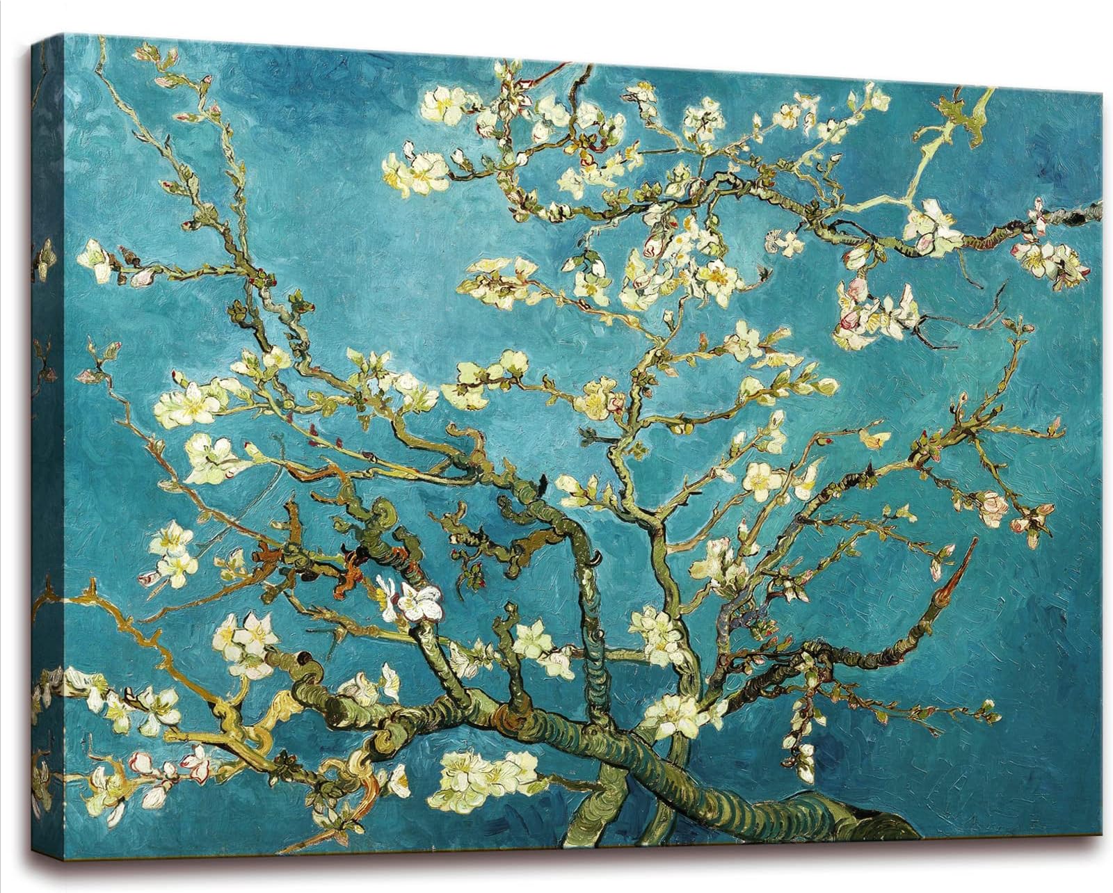 Vincent Van Gogh Canvas Wall Art, Almond Blossom Tree Classic Painting, Famous Artwork Picture Poster Print Wall Decor for Living Room Bedroom Office - 24"x36"