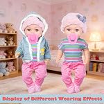 ebuddy 12 Inch Baby Doll - 12" Lifelike Baby Doll with 3-Piece Outfits, 4 Accessories & Feeding Playset - Realistic Rosy Cheeks & Blue Eyes, for Kids