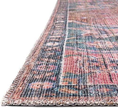 Miniatura 6 de Rugs.com Nostalgia Collection - Alfombra lavable de 2 x 5 pies, alfombra de tejido plano múltiple perfecta para pasillos y entradas