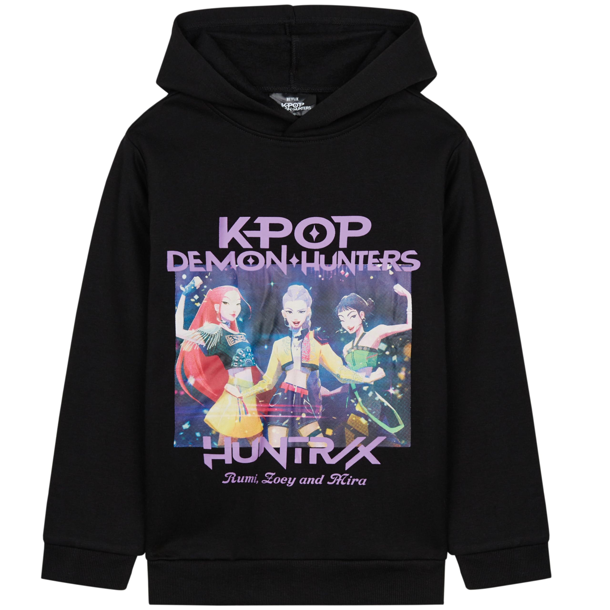 KPop Demon Hunters Ufficiale Felpa con Cappuccio Bambina e Adolescenti, Felpe Invernali, Huntrix Saja Boys Regalo Ragazza