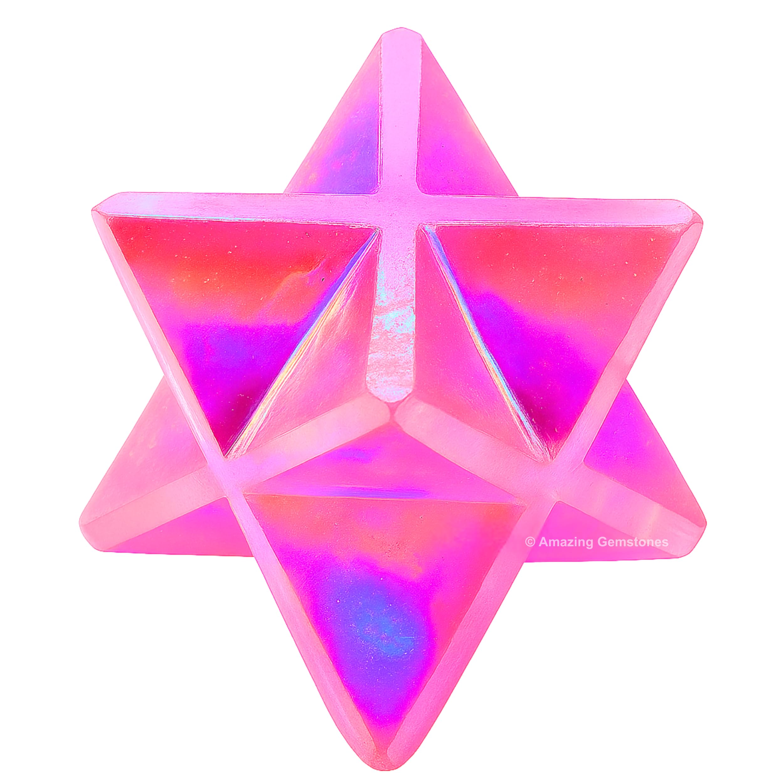 天然ローズクォーツ（Merkaba Crystals）B0604/YS/520 Amazon.com: Amazing Gemstone Angel Aura Rose Quartz Merkaba