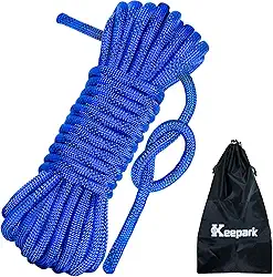 Keepark Corda de escalada estática de 10,5 mm – Corda de escalada de 80 m para adultos e crianças, cordas de rapel resistentes ao ar livre para resgate de incêndio, fuga, escalada no gelo, paraquedas
