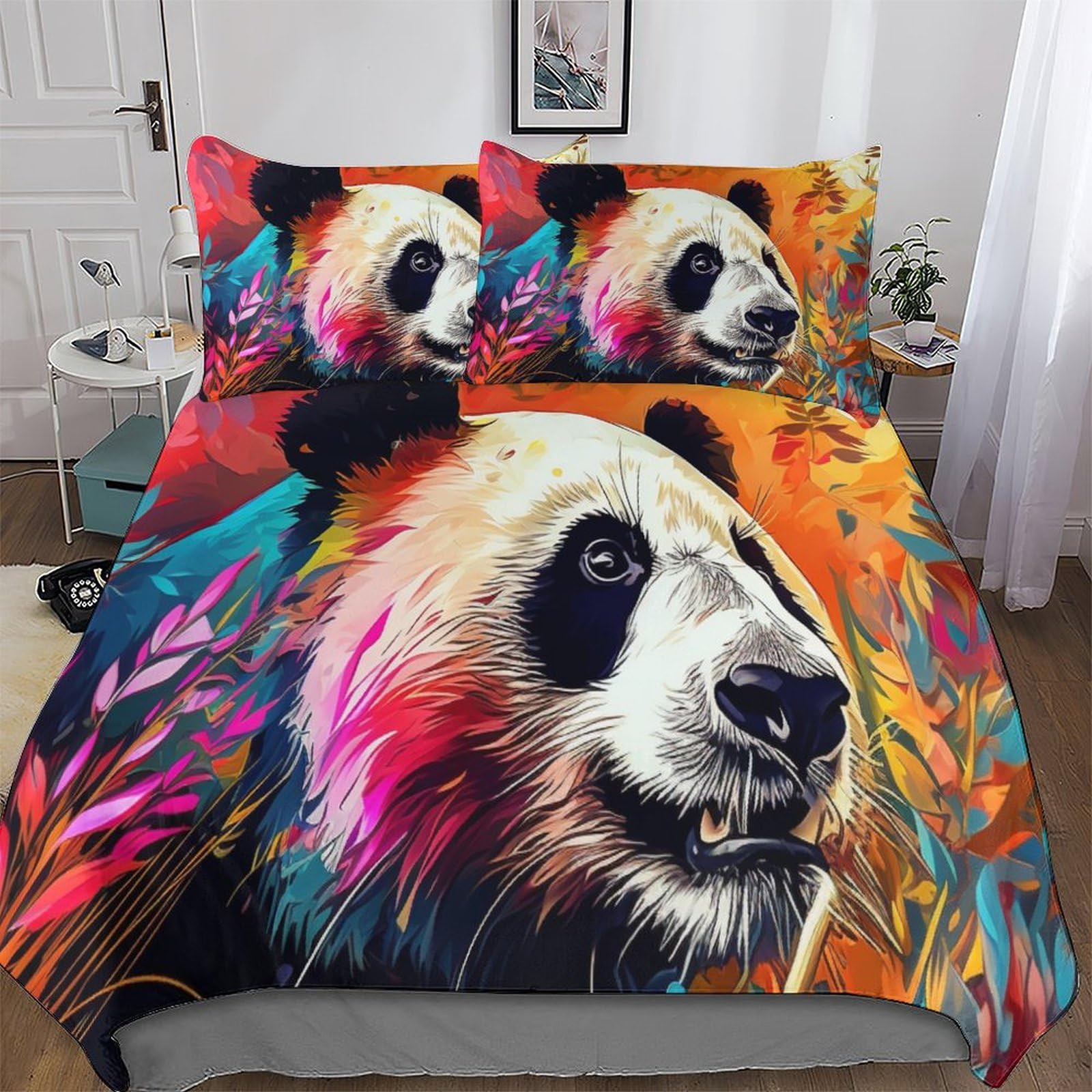 Housse de couette panda 220x240 pour une chambre d'enfant cocooning et des nuits apaisantes