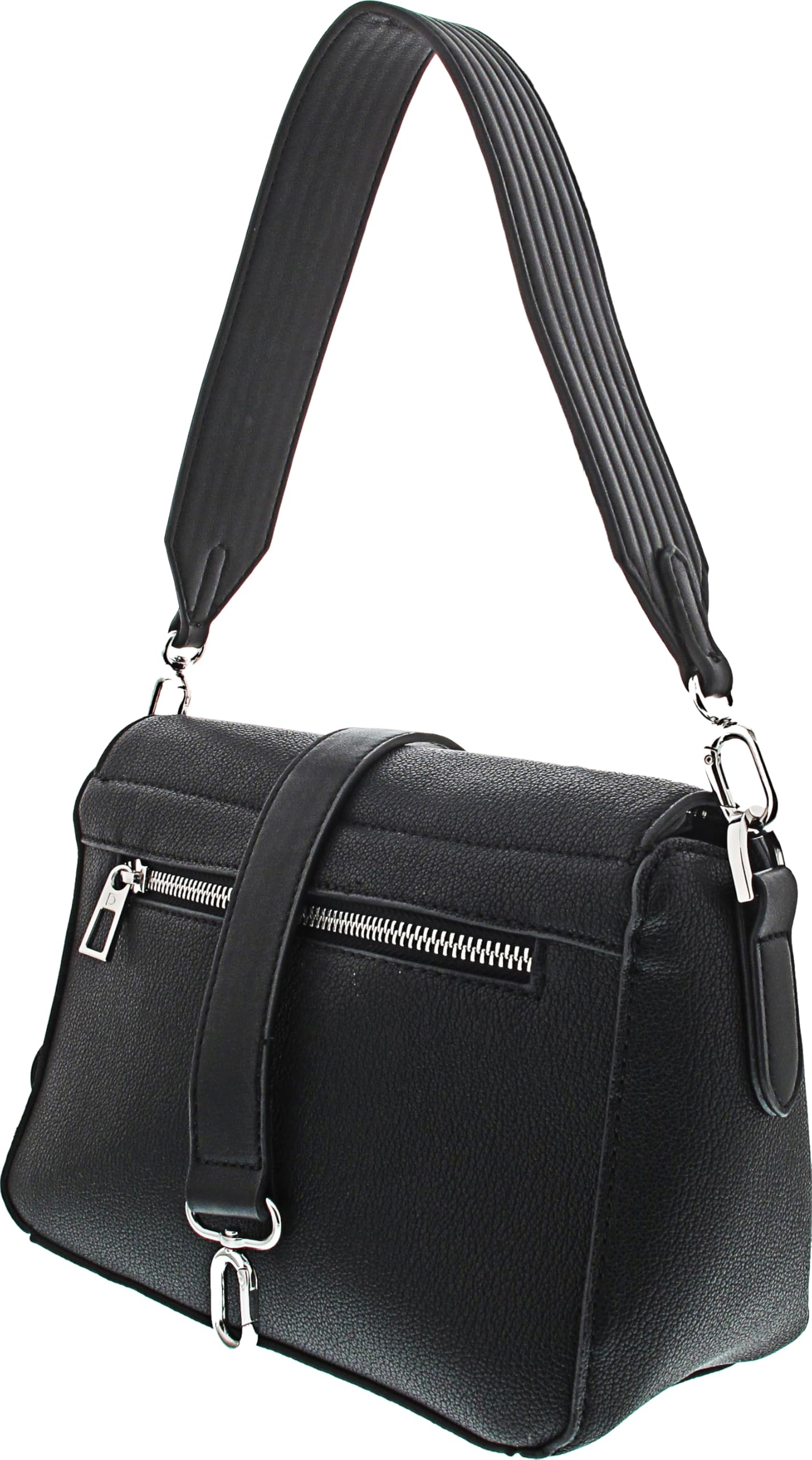 Desigual Women's Accessories - Bolsa de mano de poliuretano, color negro, Negro