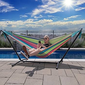 Amazon.com : Vivere Double Cotton Hammock with Space Saving