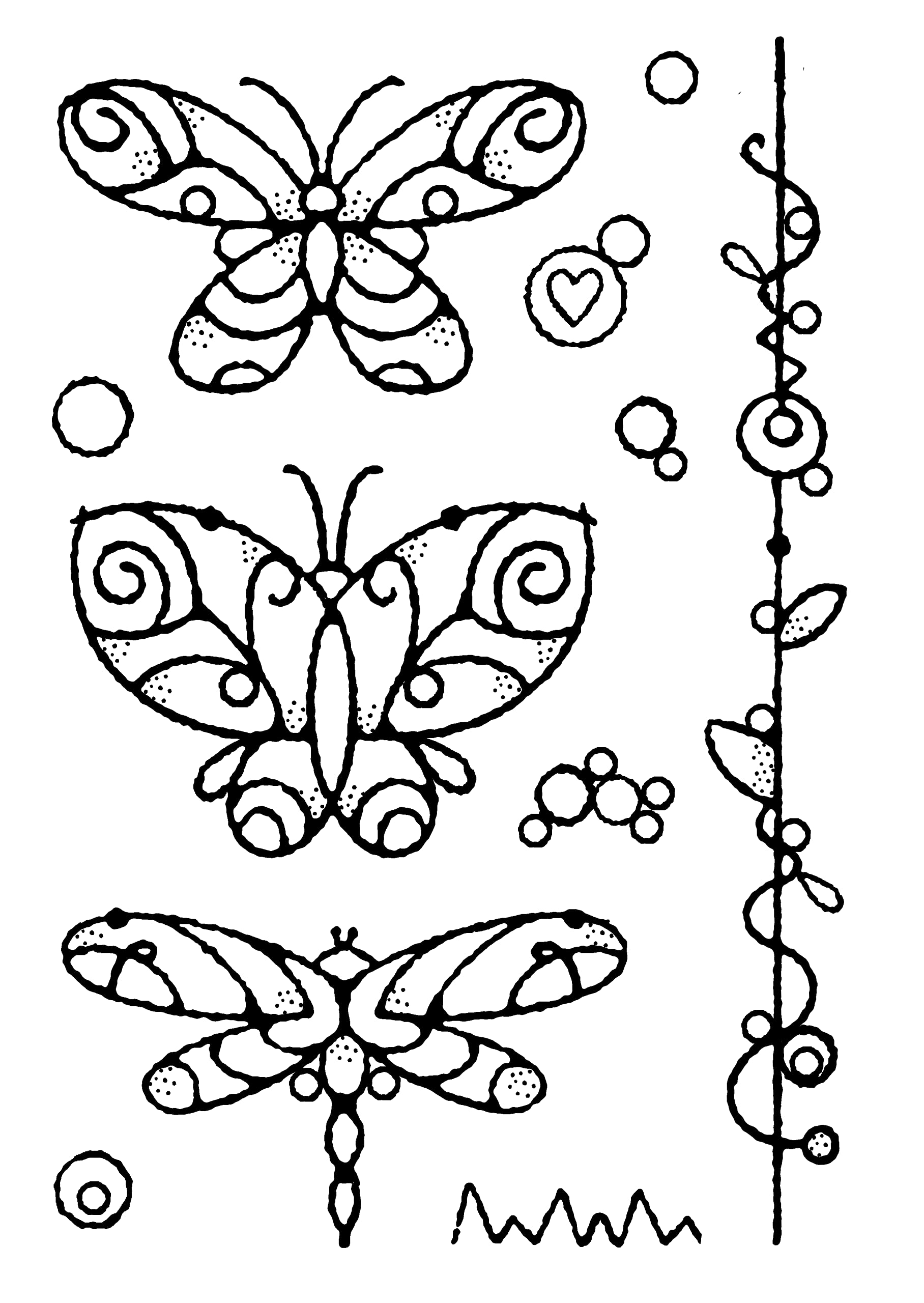 Woodware Transparent Francoise Collection - Wired Butterflies - Clear Stamp Set