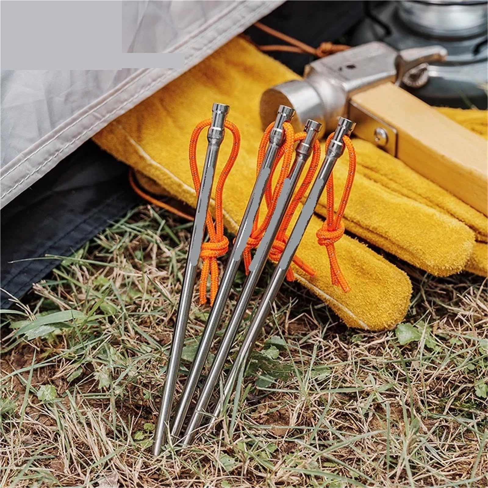 Piquets en Titane Robustes, 10 pièces, Accessoires de Tente Camping Plein air, piquets, Clous pour Le Camping, Les Voyages