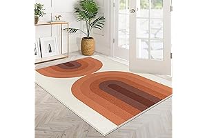 Vibrant Rust Orange Boho Rug: Elevate Your Home Décor with Chic Versatility