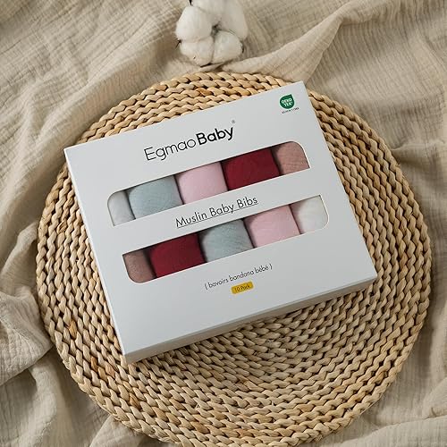 Miniatura 34 de Baberos tipo bandana para bebés para niños y niñas, súper suaves, unisex, paquete de 12 baberos de algodón orgánico absorbentes para dentición y