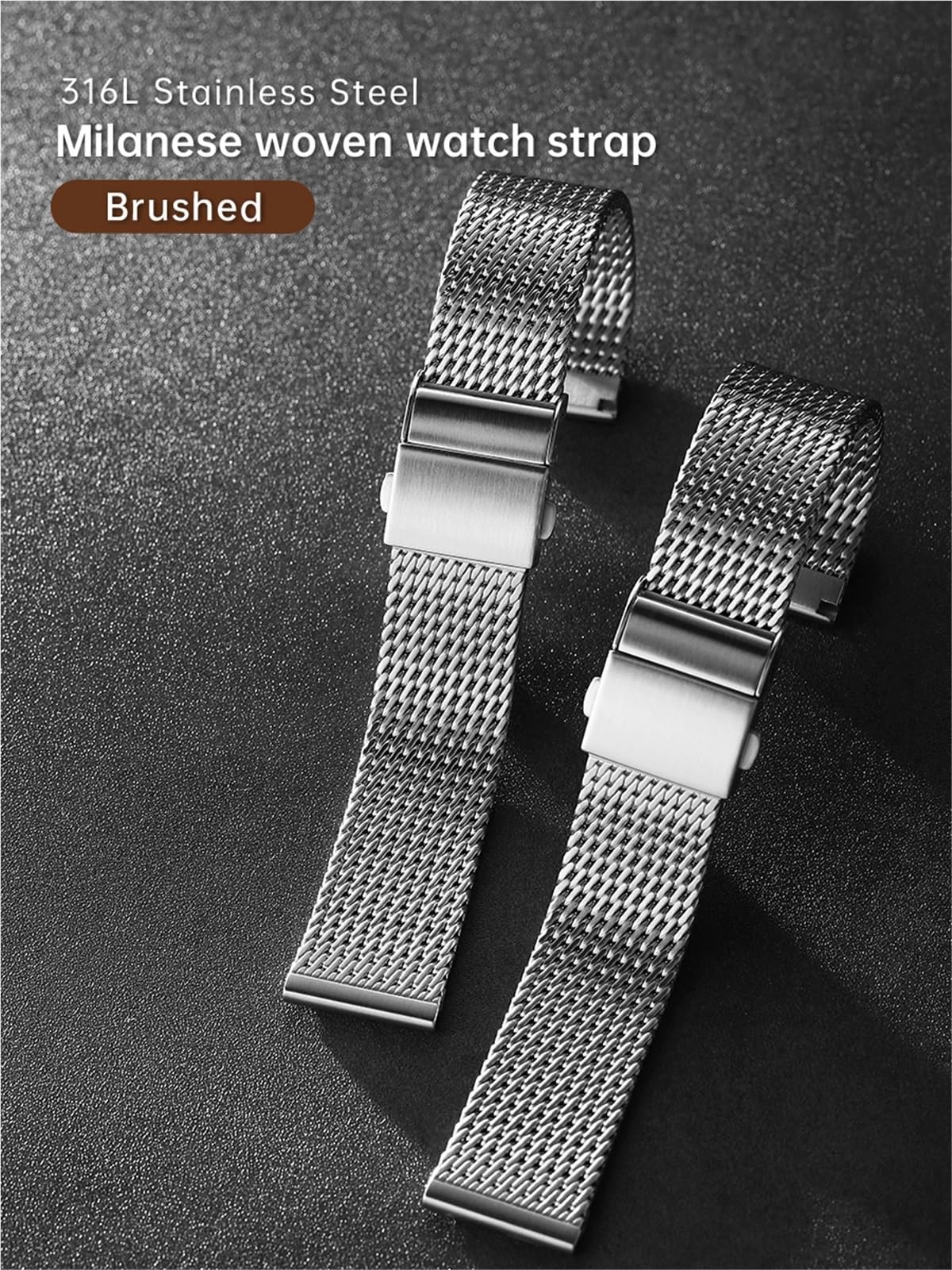 CZKE 316L acero inoxidable reloj banda 20mm 21mm 22mm Milanese tejido correas de reloj