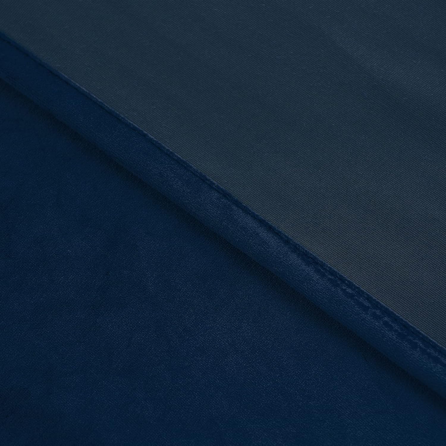 PLEASANT BOULEVARD Dark Blue Velvet Curtains 63 inch Long Heavyweight Blackout Curtains Rod Pocket Thermal Insulated Darkening Window Drapes for Bedroom Living Room, W52 x L63, 2 Panels
