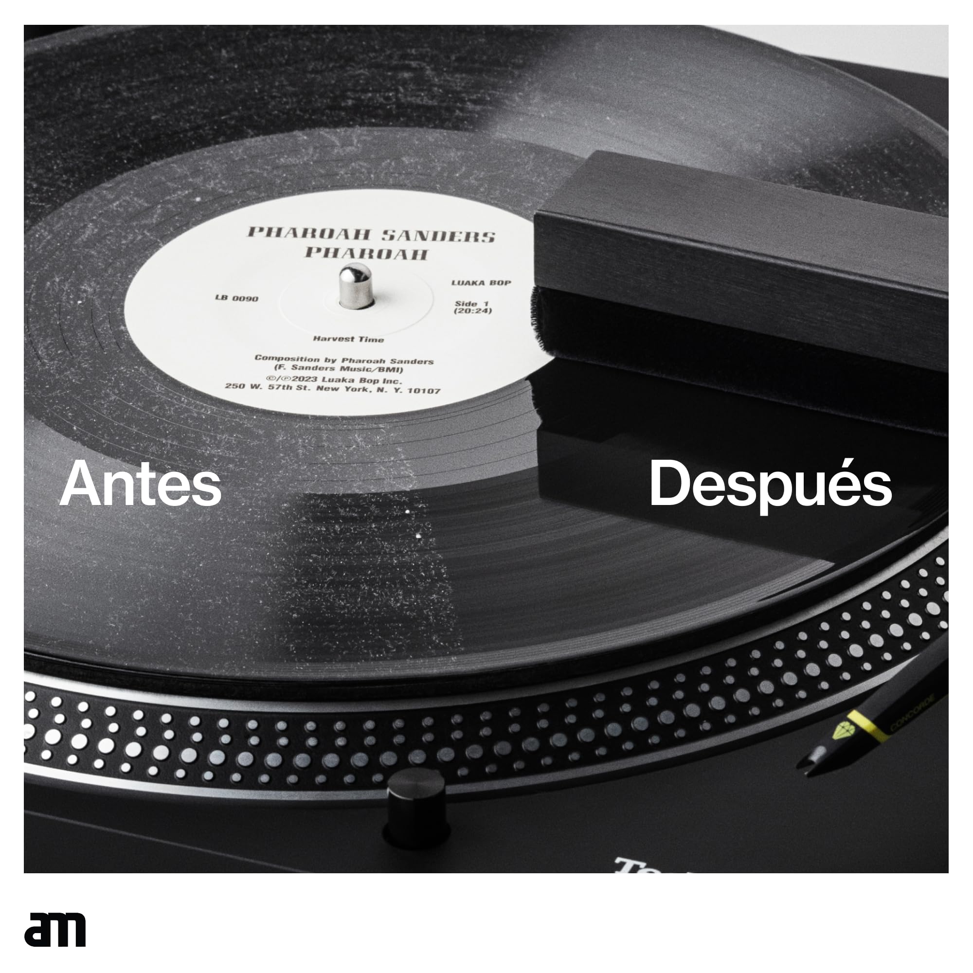 Am Kit Premium de Limpieza para Vinilos 4 en 1 – Limpiador de Discos, Limpiador de Aguja y Cepillos para el Cuidado de Vinilos y Tocadiscos