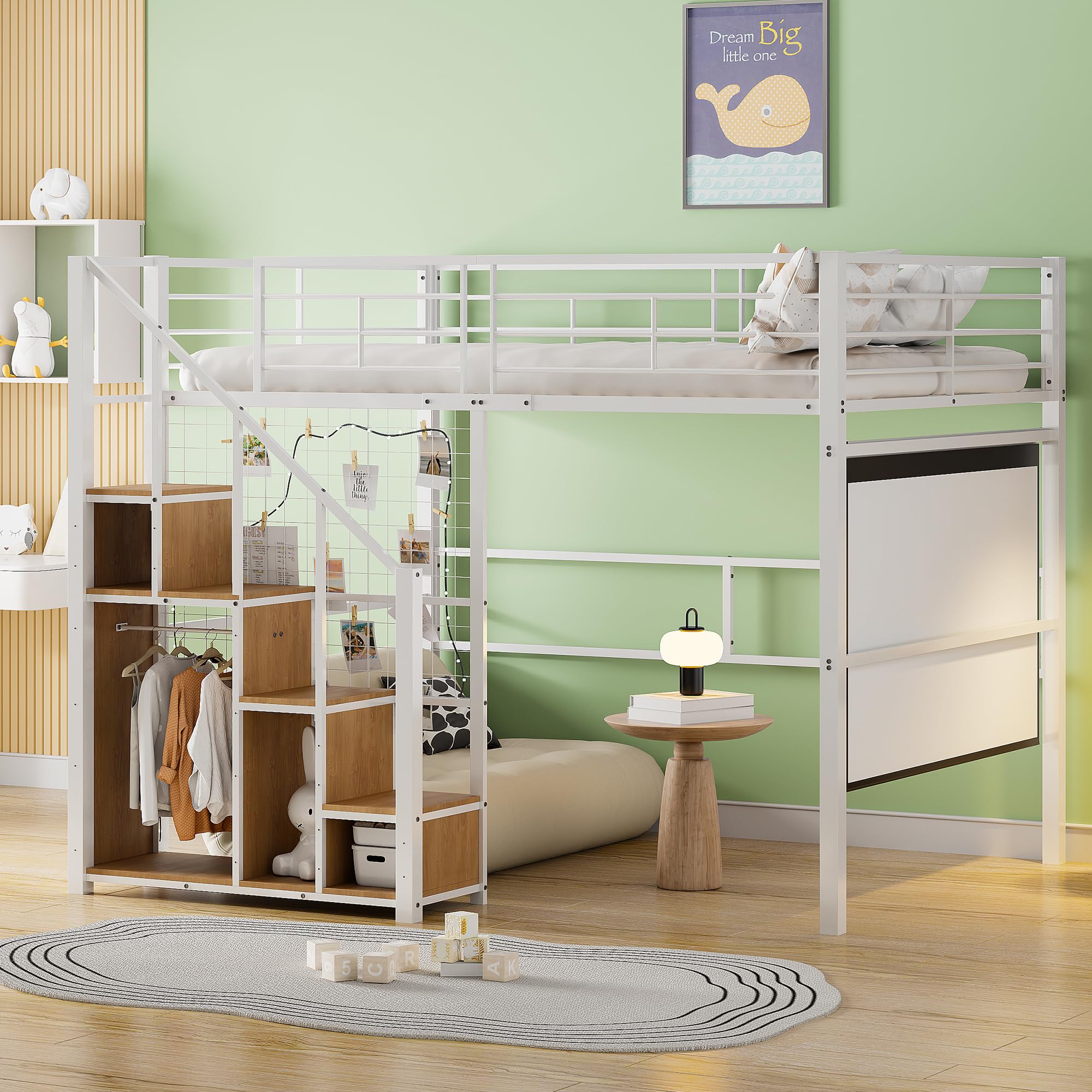Lit Mezzanine 2 Places 140x200 Cm - Bois Pin Couleur Bois - Occasion