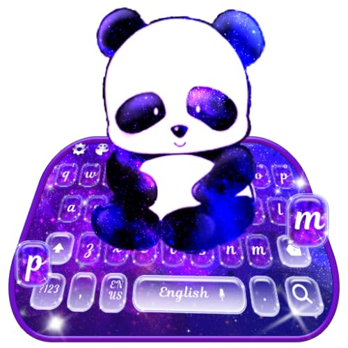 Cute Panda Galaxy Keyboard Theme