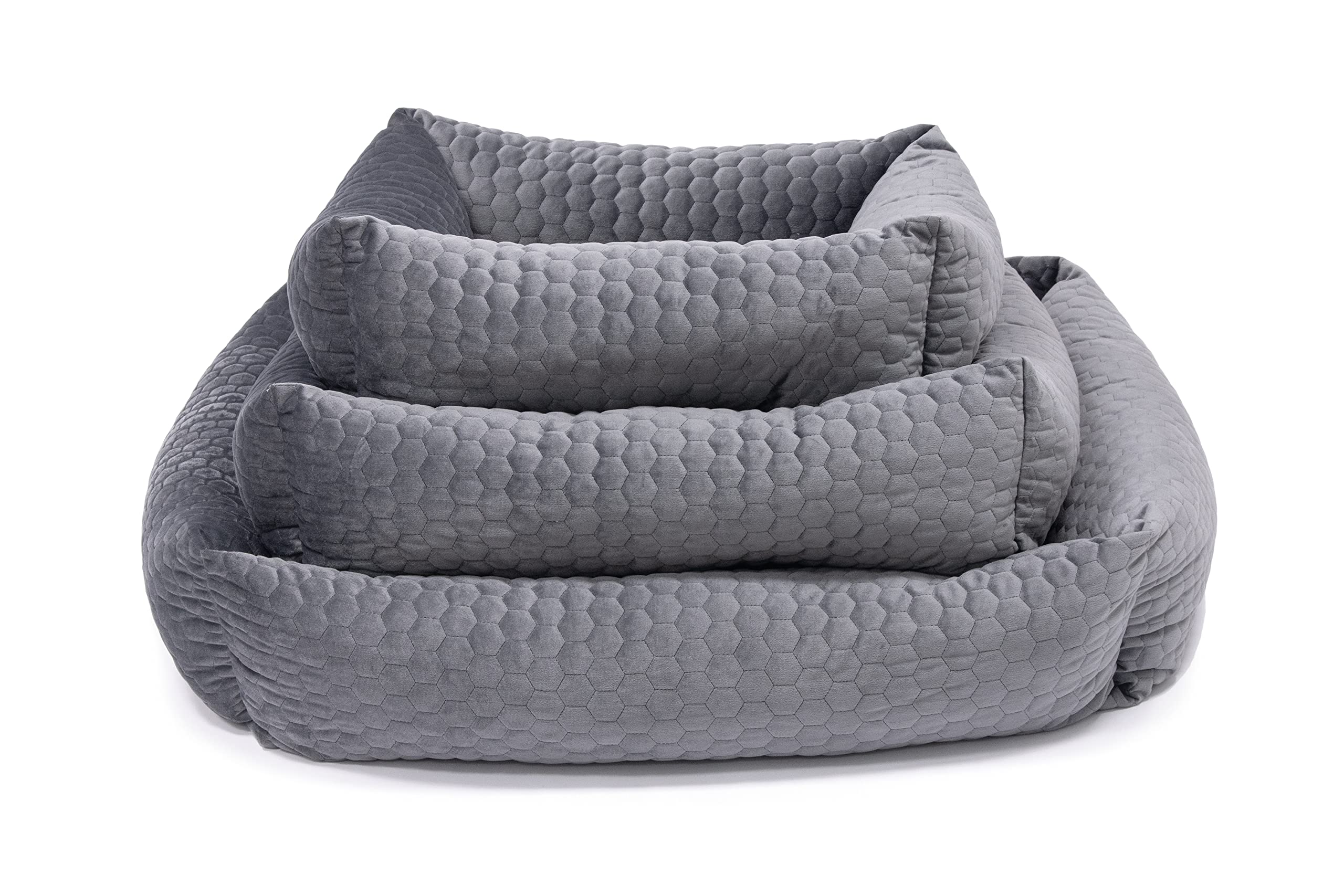 Karlie Liegebett Velvet, Hundebetten, Polyester, Dunkelgrau, 65x60x20 cm
