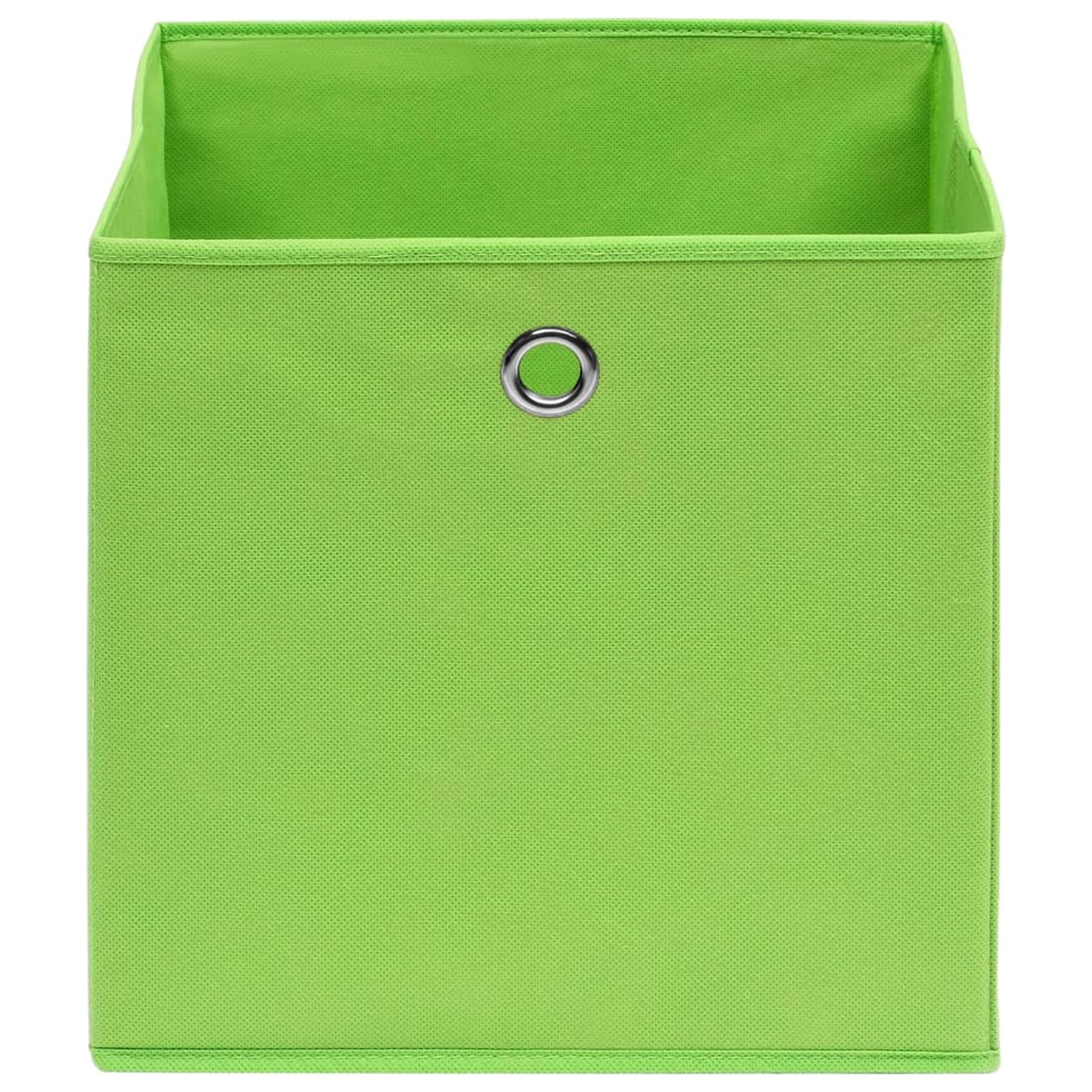LAPOOH Aufbewahrungsboxen 10 STK Spielzeugkiste, Aufbewahrungskiste, Kleideraufbewahrung, Kleideraufbewahrung & Organisation, Grün 32×32×32 cm Stoff