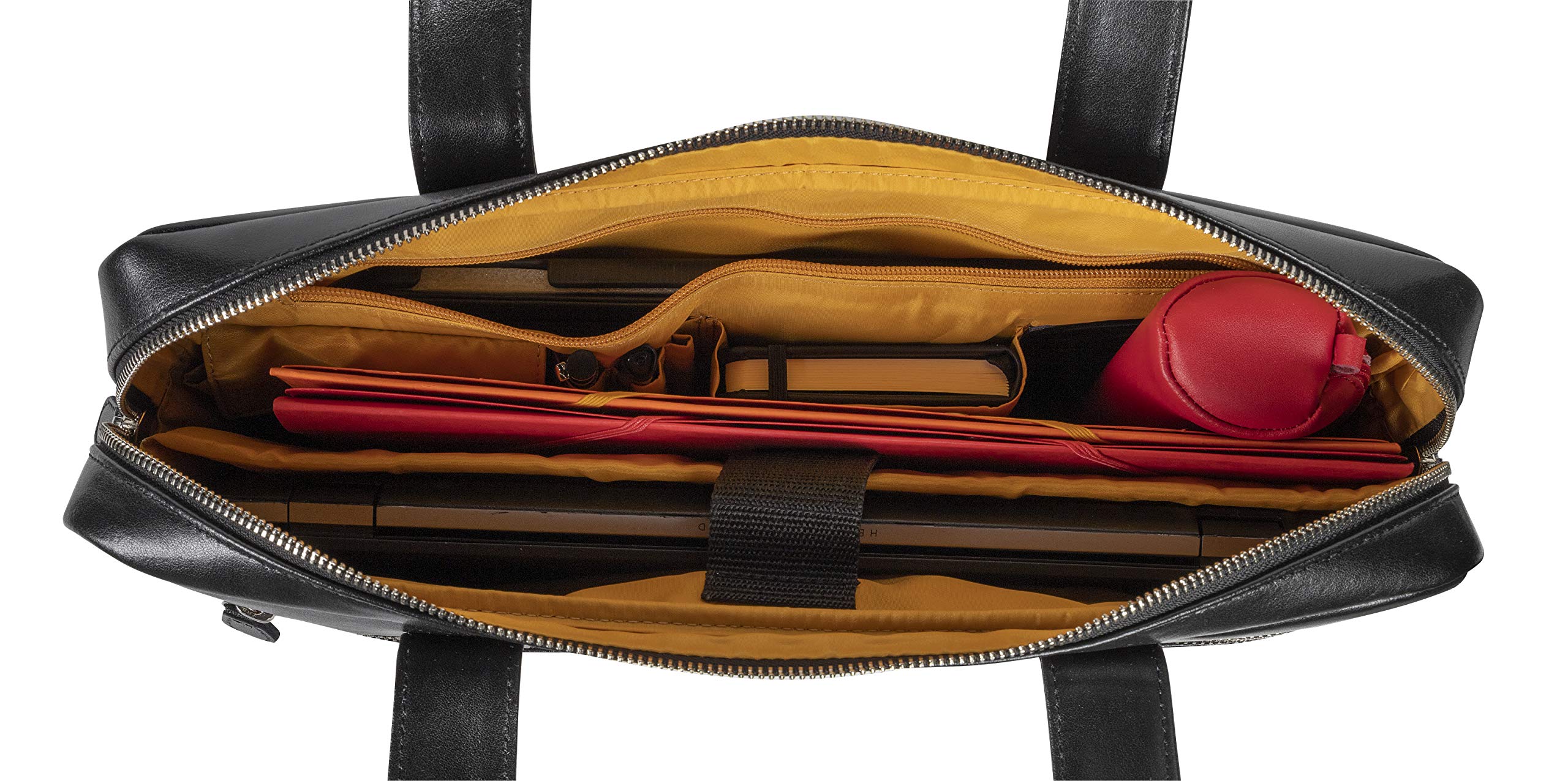 Exacompta 17437E Premium -Umhängetasche Exactive aus hochwertigem Leder mit vielen Innentaschen – Bild 7