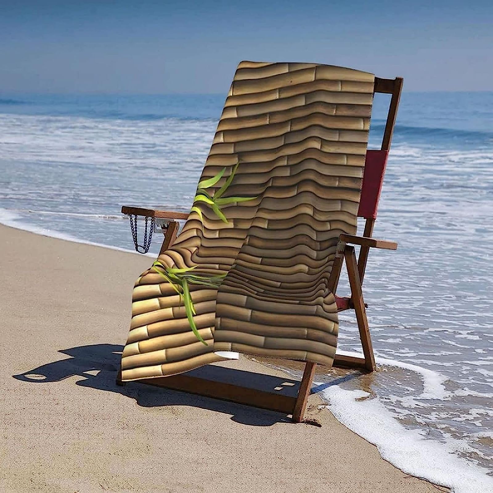 Bambus Strandtuch Groß 150x200 cm, Weich Schnell Trocknen Microfaser Handtücher, 3D Strandhandtuch Bambus Strandtücher Badetuch Strandlaken Handtuch Herren Frauen Badetücher