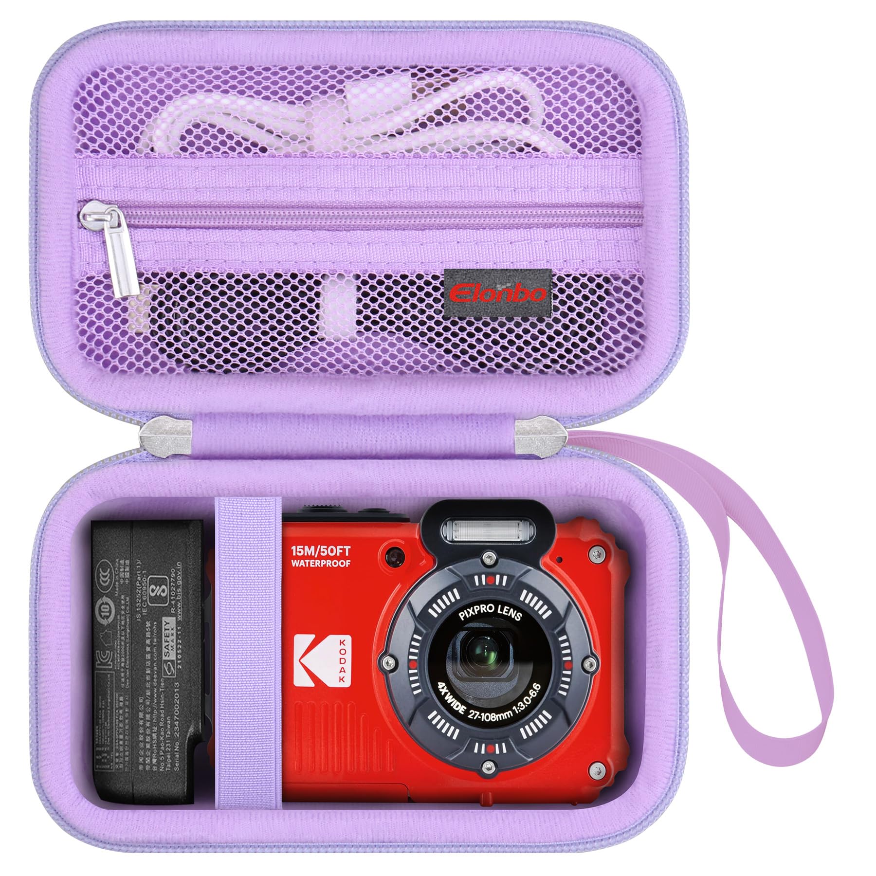 Elonbo Camera Carrying Case for Kodak PIXPRO WPZ2 Waterproof Digital Camera