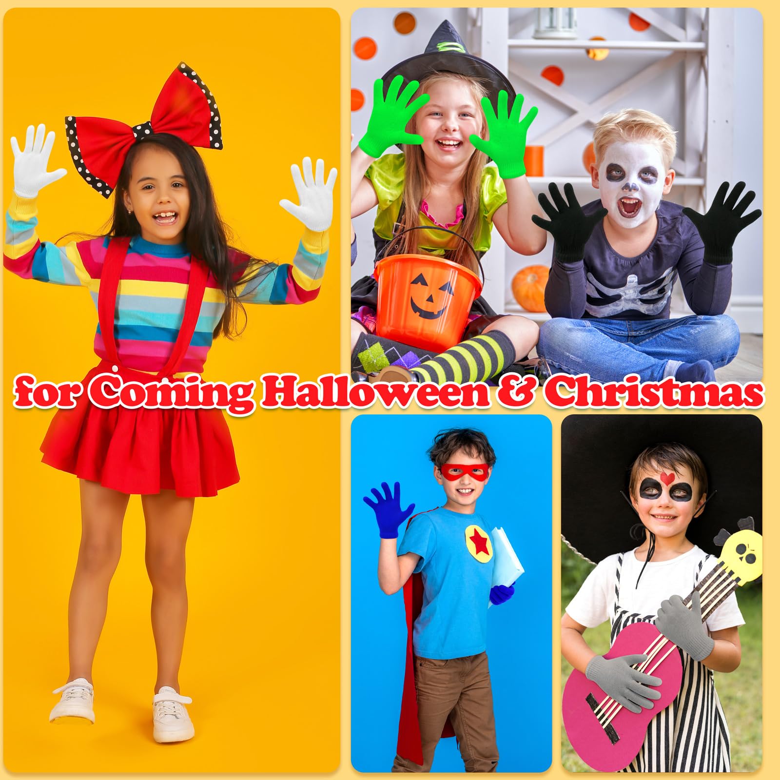 Sarfel White Gloves Kids Gloves Winter Girls Gloves Toddler Gloves 4T Boys Gloves Kid Gloves for Kids Toddler Mittens for Kids