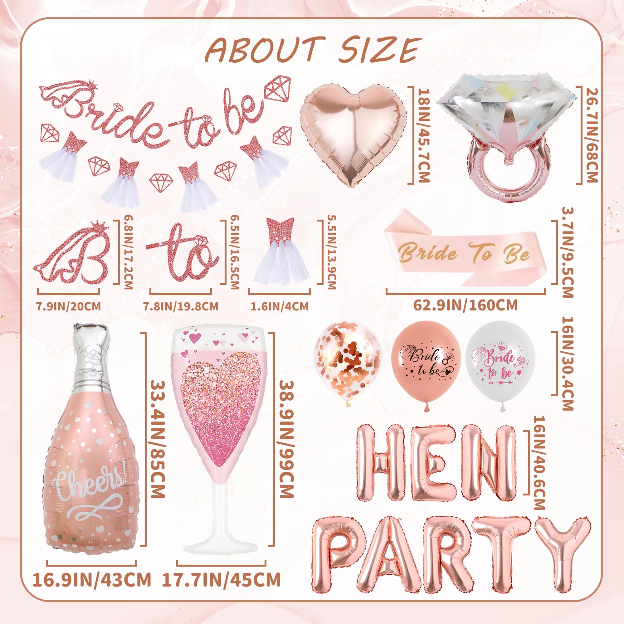 Rose Gold Hen Party Decorations - Image 3
