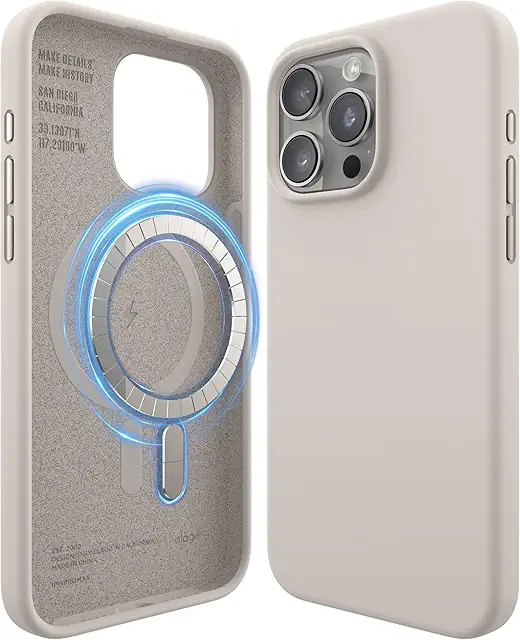 elago Magnetic Silicone Case for iPhone 15 Pro Max | MagSafe Compatible