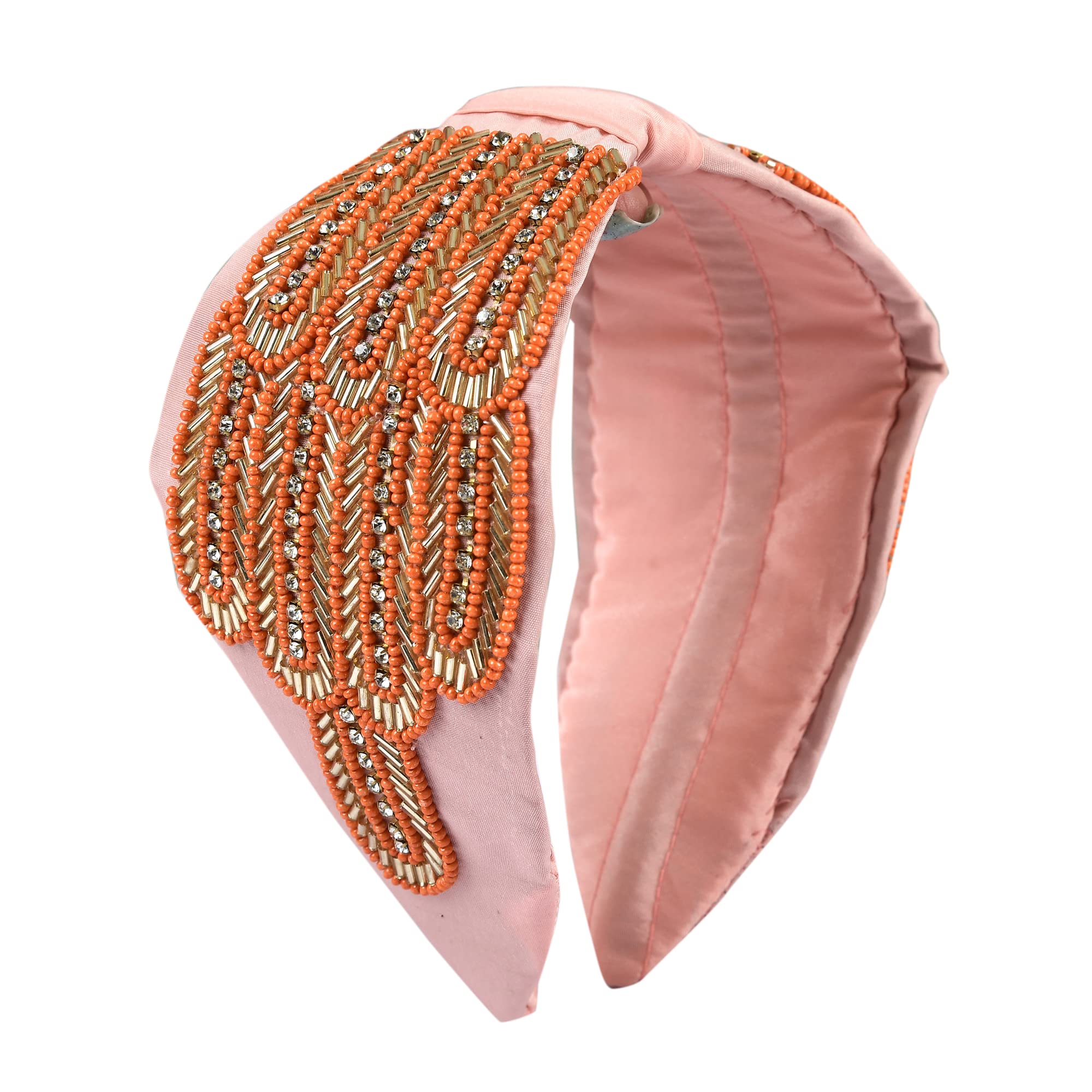 Nnr Beaded Hair Bands For Girls And Women, Hand Made Embroidery Hair Bands For Parties And Functions, Pack Of 1 Pcs - Peach (B09KGZVRXS) Amazon Price History, Amazon Price Tracker