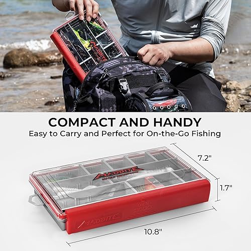 Miniatura 9 de MadBite by KastKing 182/265/400pcs Compact Fishing Tackle Kit - All-in-One Freshwater Hooks, Weights, Bobbers in Tackle Box, Fishing Gear Set for