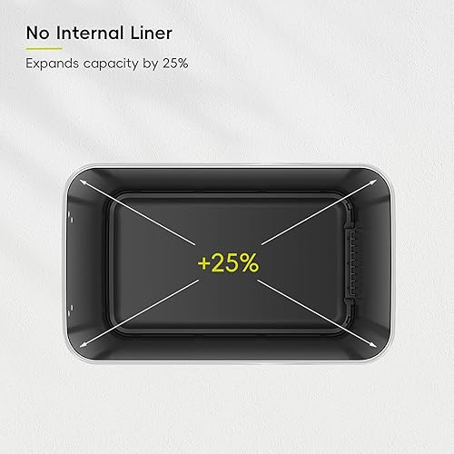 Miniatura 6 de EKO Hudson Slim - Cubo de basura para cocina de 50 litros13.2 galones con tapa, cubo de basura de acero inoxidable para cocina o hogar, cubo de