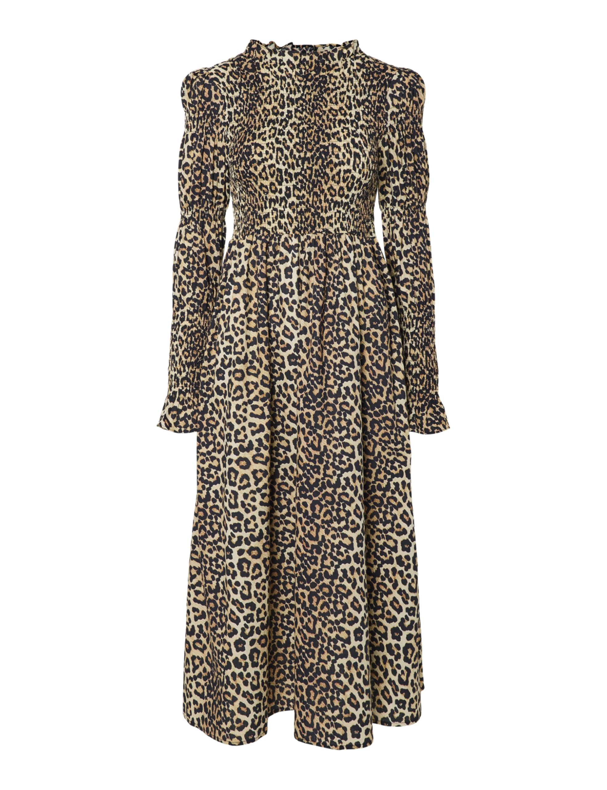 YAS Damen Yaschemma Ls Smock Midi Dress Noos Yaschemma Ls Smock Midi Dress Noos (1er Pack)