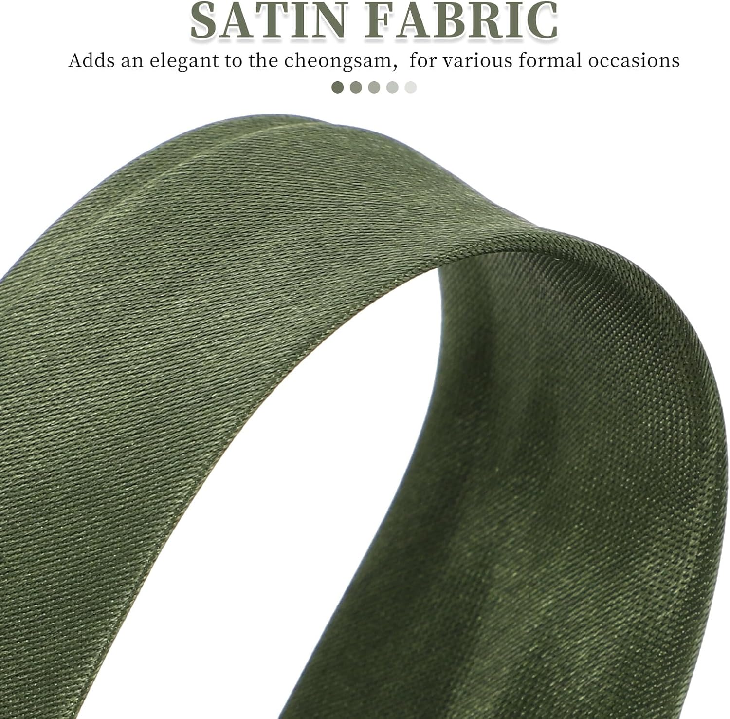Didiseaon Double Fold Satin Bias Tape 2.5cm Dark Olive Green 50m Roll for Sewing Edge Binding Clothing Trim DIY Crafts