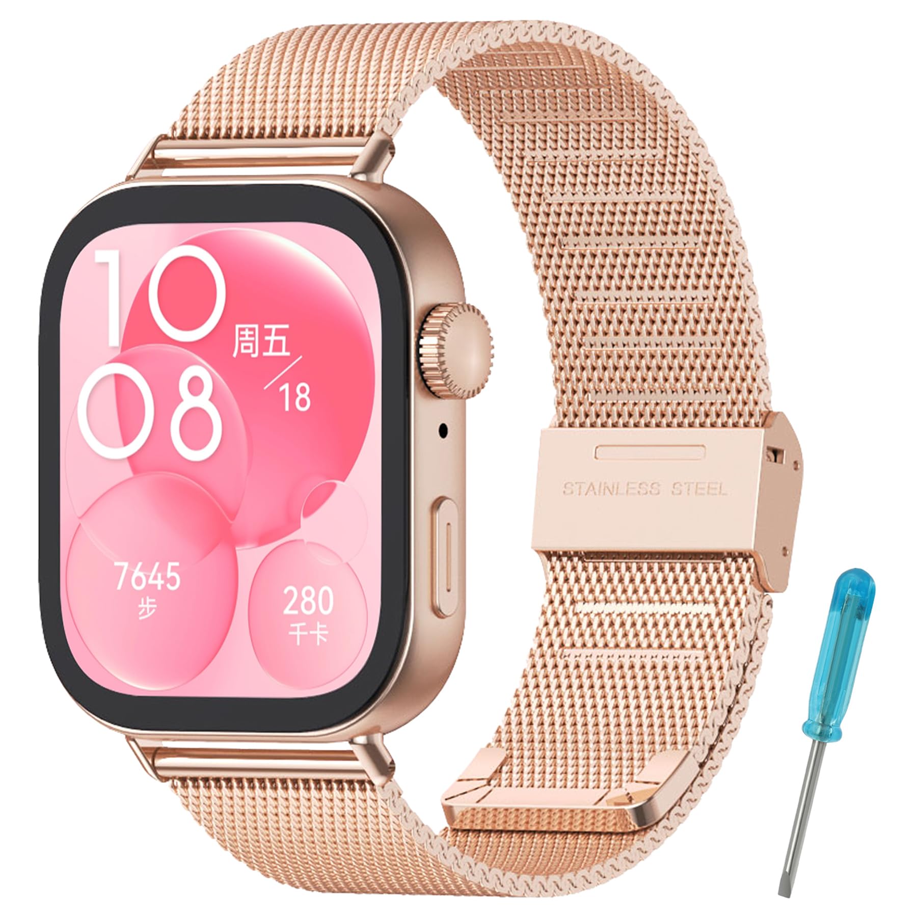 Metalowa bransoletka kompatybilna z Huawei Watch Fit 3 regulowany pasek ze stali nierdzewnej metalowe bransoletki Huawei Watch Fit3 paski akcesoria