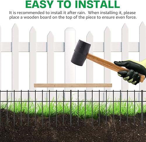 Miniatura 3 de Paquete de 15 vallas de barrera para animales sin excavación, barrera de excavación de perros, 16 x 12 pulgadas, valla inferior, para animales