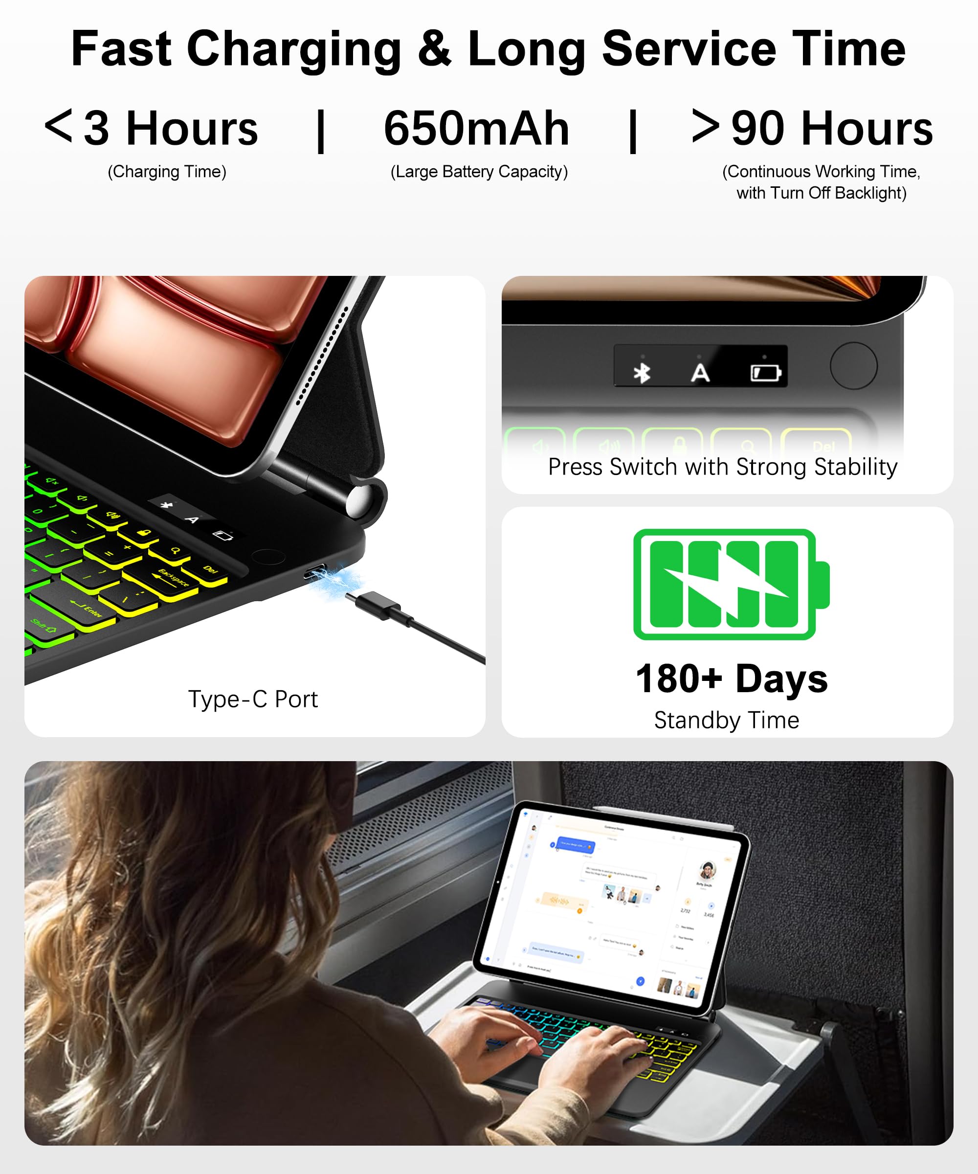 WINCHKING Magic Keyboard for iPad Air 13 inch (M3/M2 2025