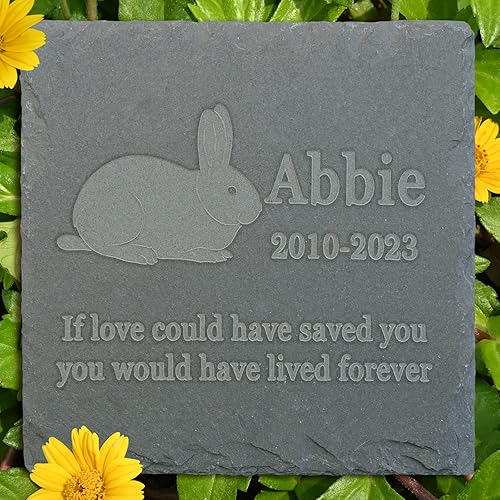 Miniatura 7 de Regalo de piedra conmemorativa para mascotas, marcador de tumba de jardín, lápida de condolencias de mascotas, lápida conmemorativa de gatos