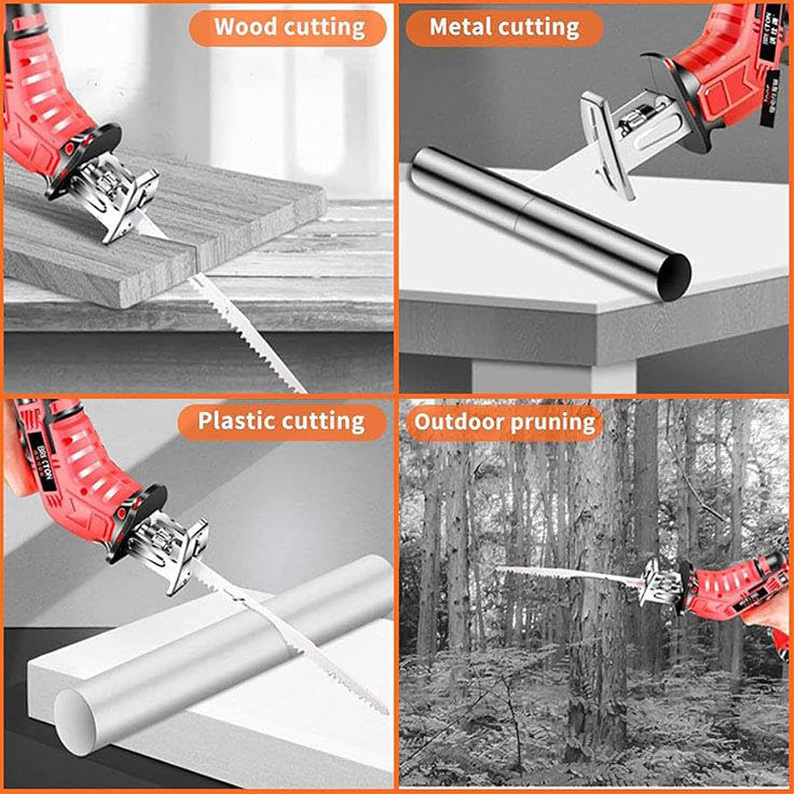 JingNian Kit De Cortador De Carne De Sierra De Carne Eléctrica, Máquina De Corte De Sierra De Hueso Inalámbrico para Huesos De Cerdo, Madera, Metal